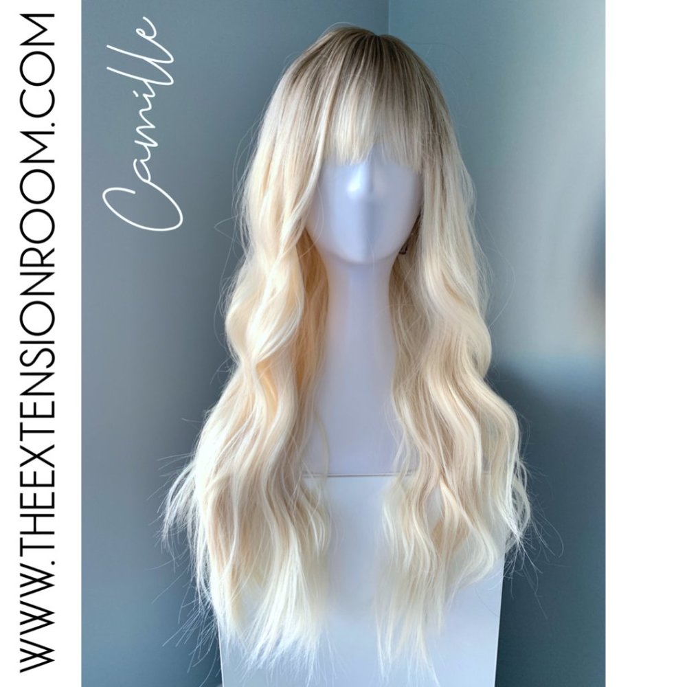 NEW Blonde Synthetic Wig with Bangs